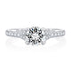 Classic Round Solitaire with Straight Band