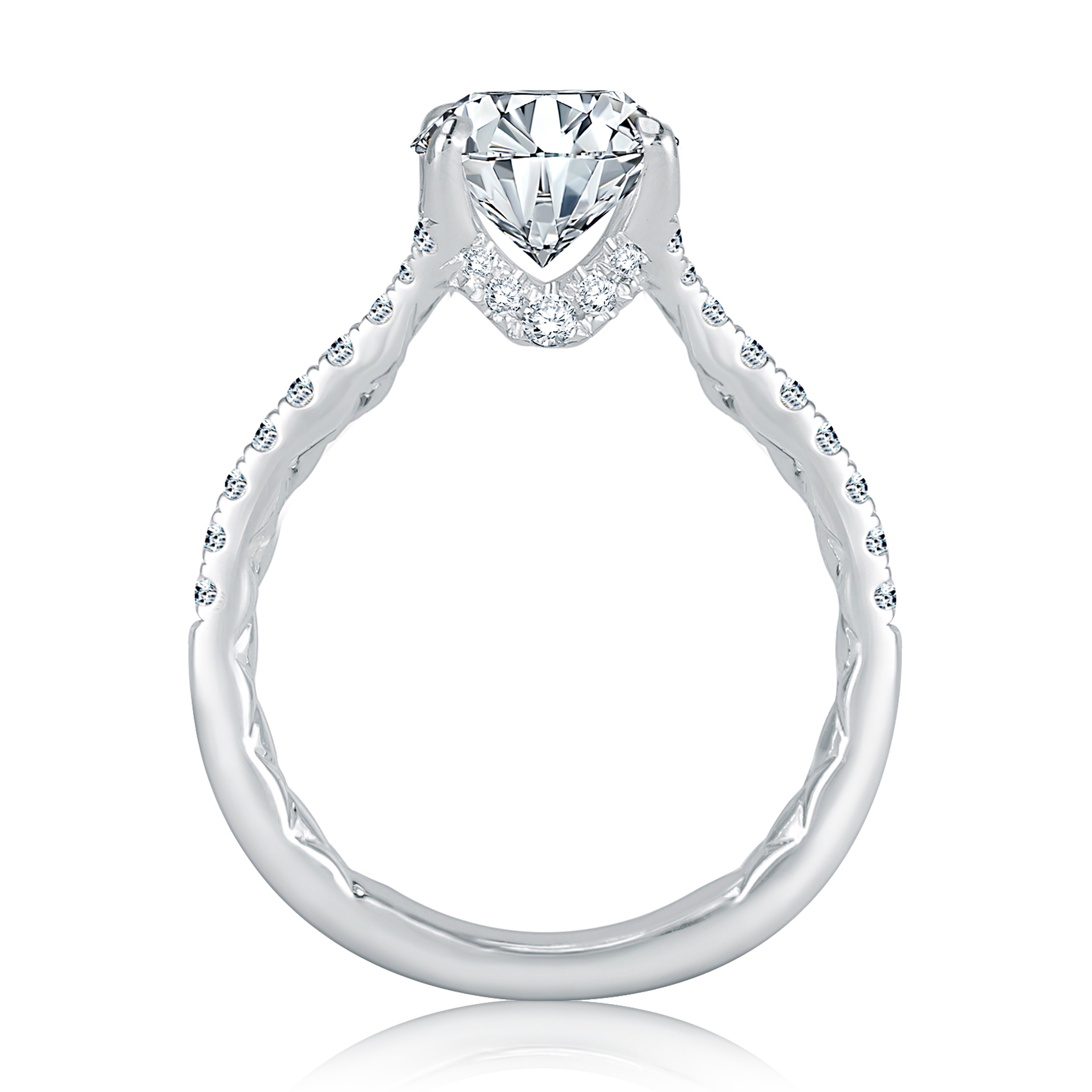 Classic Round Solitaire with Straight Band