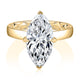 Classic Solitaire Marquise Ring with Hidden Halo