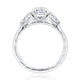 Three-Stone Oval Engagement Ring with Pear Accent Diamonds