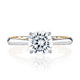 Two-Tone Round Solitaire Engagement Ring