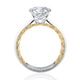 Two-Tone Round Solitaire Engagement Ring
