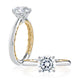 Two-Tone Round Solitaire Engagement Ring