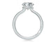 White Gold Hidden Halo Round Solitaire Engagement Ring Setting