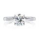 White Gold Hidden Halo Round Solitaire Engagement Ring Setting