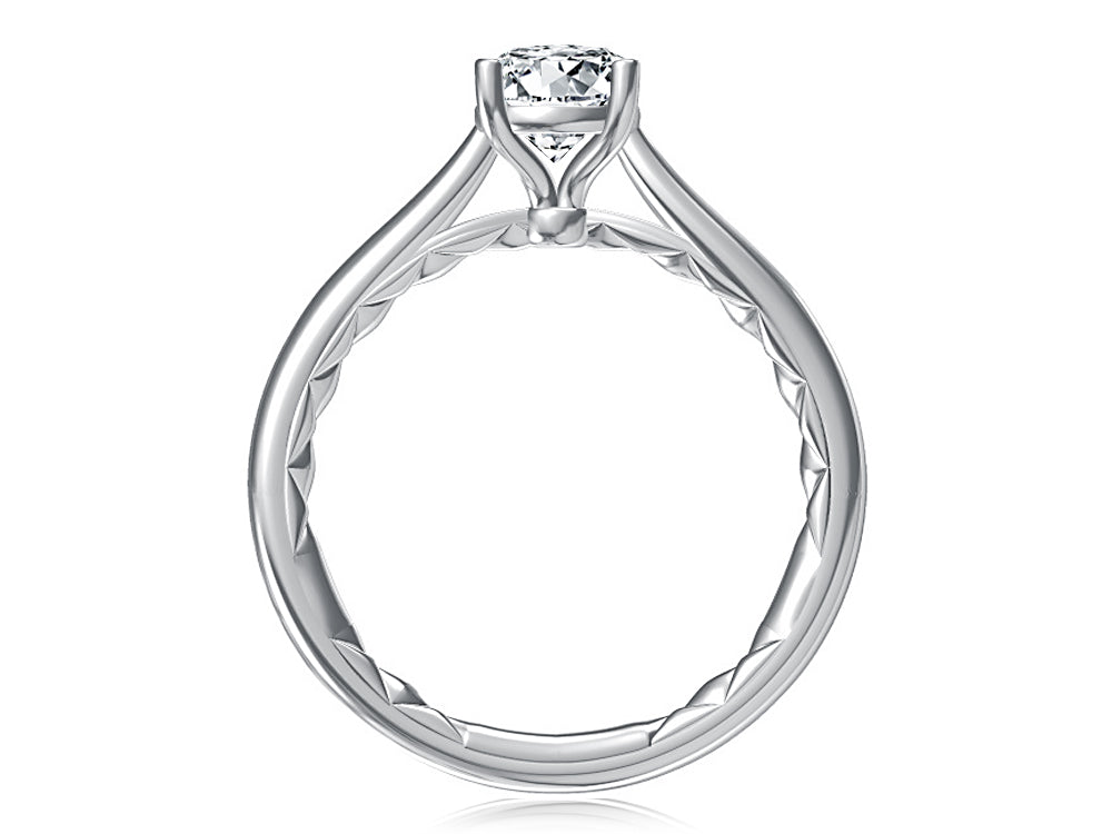 Round Solitaire Complete Engagement Ring
