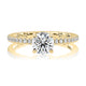 Classic Round Center Diamond Engagement Ring Setting with a Hidden Halo