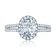 Split Shank Oval Halo Gallery Detail Engagement Ring Setting