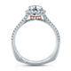 Split Shank Oval Halo Gallery Detail Engagement Ring Setting