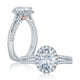 Split Shank Oval Halo Gallery Detail Engagement Ring Setting