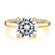 Yellow Gold Classic Solitaire Round Diamond Engagement Ring Setting