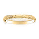 Yellow Gold Quilted Interior and Diamond Accent Wedding Band
