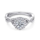 Marissa White Gold Round Halo Diamond Engagement Ring Setting