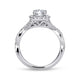 Marissa White Gold Round Halo Diamond Engagement Ring Setting