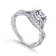 Marissa White Gold Round Halo Diamond Engagement Ring Setting