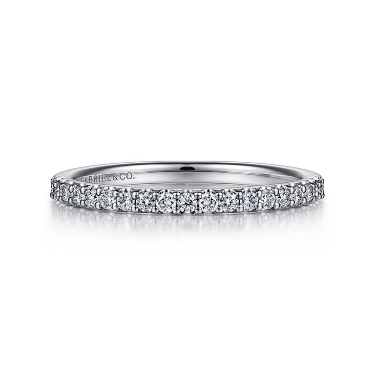 Montreal White Gold Shared Prong Diamond Wedding Band