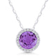 Amethyst Halo Necklace