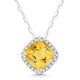 Cushion Shaped Citrine Necklace