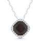 Cushion Shaped Garnet & Diamond Necklace