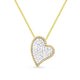 Pave Diamond Heart Necklace