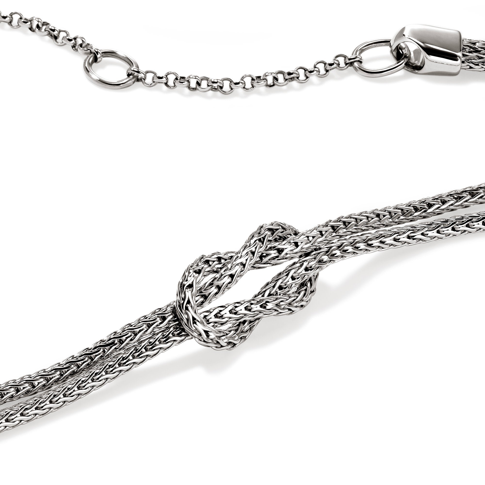 John Hardy Sterling Silver Love Knot Chain Necklace, 3.6mm