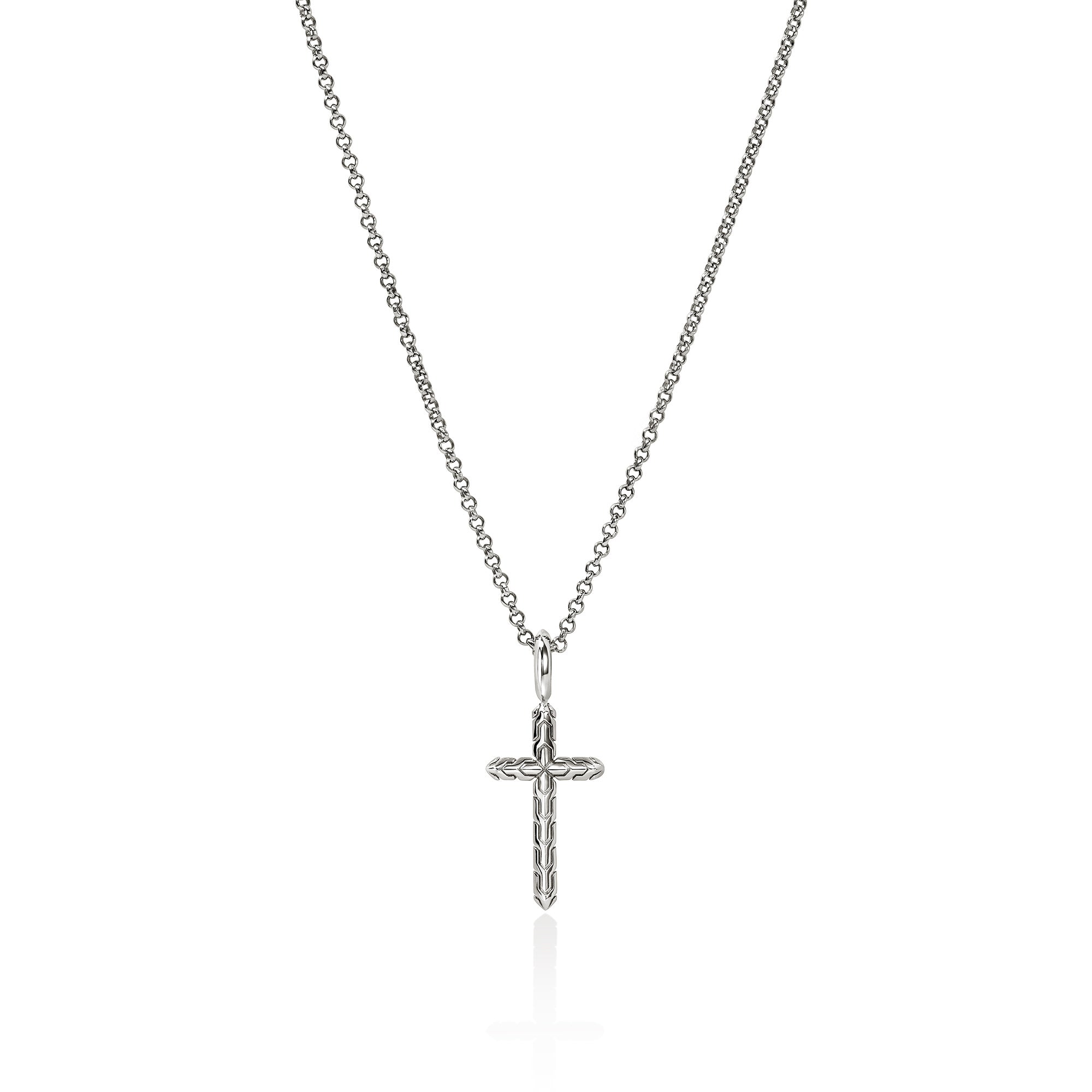 John Hardy Sterling Silver Essentials Cross Pendant Necklace