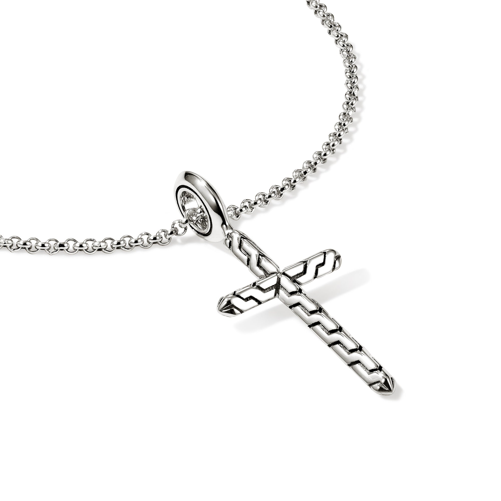 John Hardy Sterling Silver Essentials Cross Pendant Necklace
