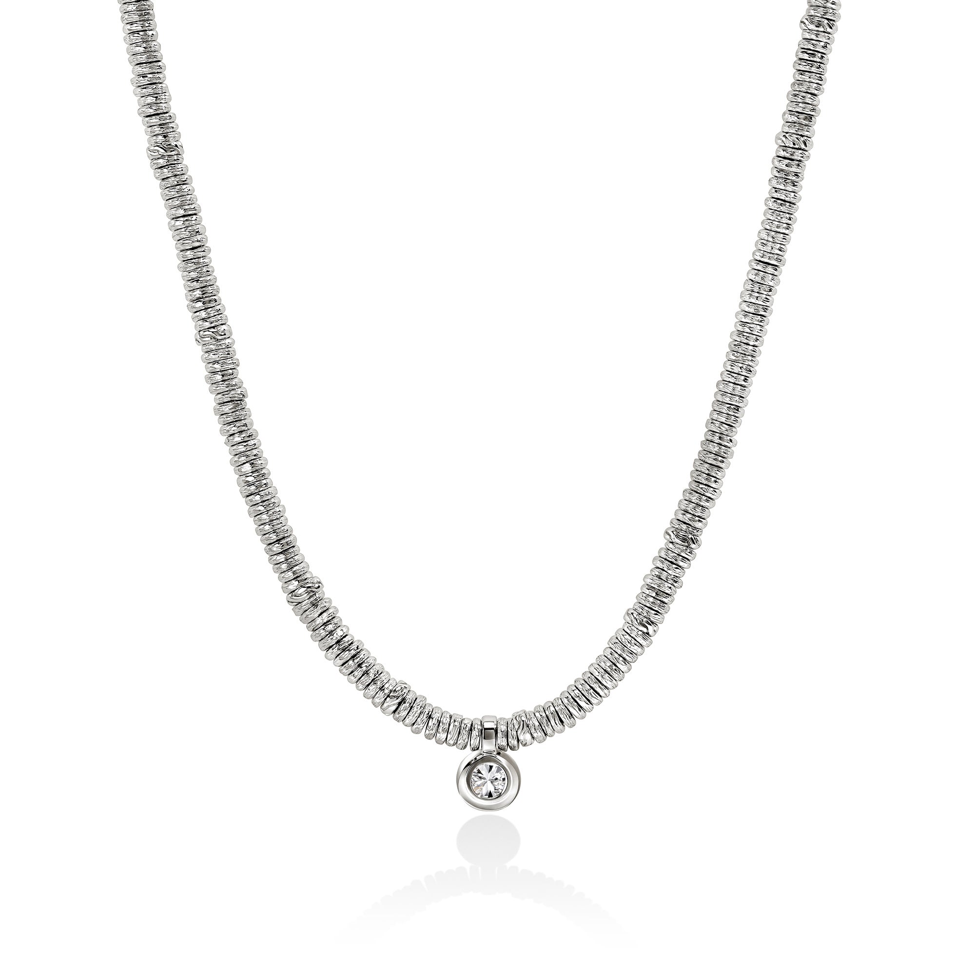 Back view of the John Hardy Lovestruck Heishi pendant necklace