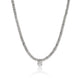 John Hardy Lovestruck sterling silver Heishi pendant necklace with lab grown diamond, front view