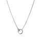 Sterling Silver Pave Diamond Interlinking Circle Necklace