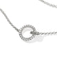 Sterling Silver Interlocking Rings Diamond Necklace