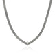 Sterling Silver Icon Link Diamond Necklace