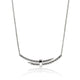 Sterling Silver Diamond Station Spear Necklace