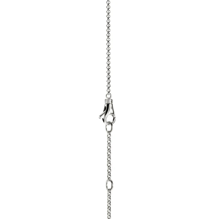 Sterling Silver Diamond Station Spear Necklace