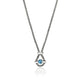 John Hardy Sterling Silver Icon Necklace with Treated Swiss Blue Topaz
