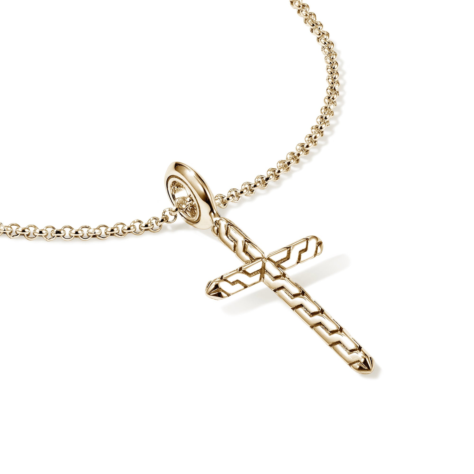 John Hardy 14K Yellow Gold Cross Pendant Necklace