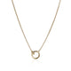 Yellow Gold and Pave Diamond Interlinking Necklace