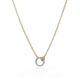 Yellow Gold and Pave Diamond Interlinking Necklace