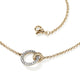 Yellow Gold and Pave Diamond Interlinking Necklace