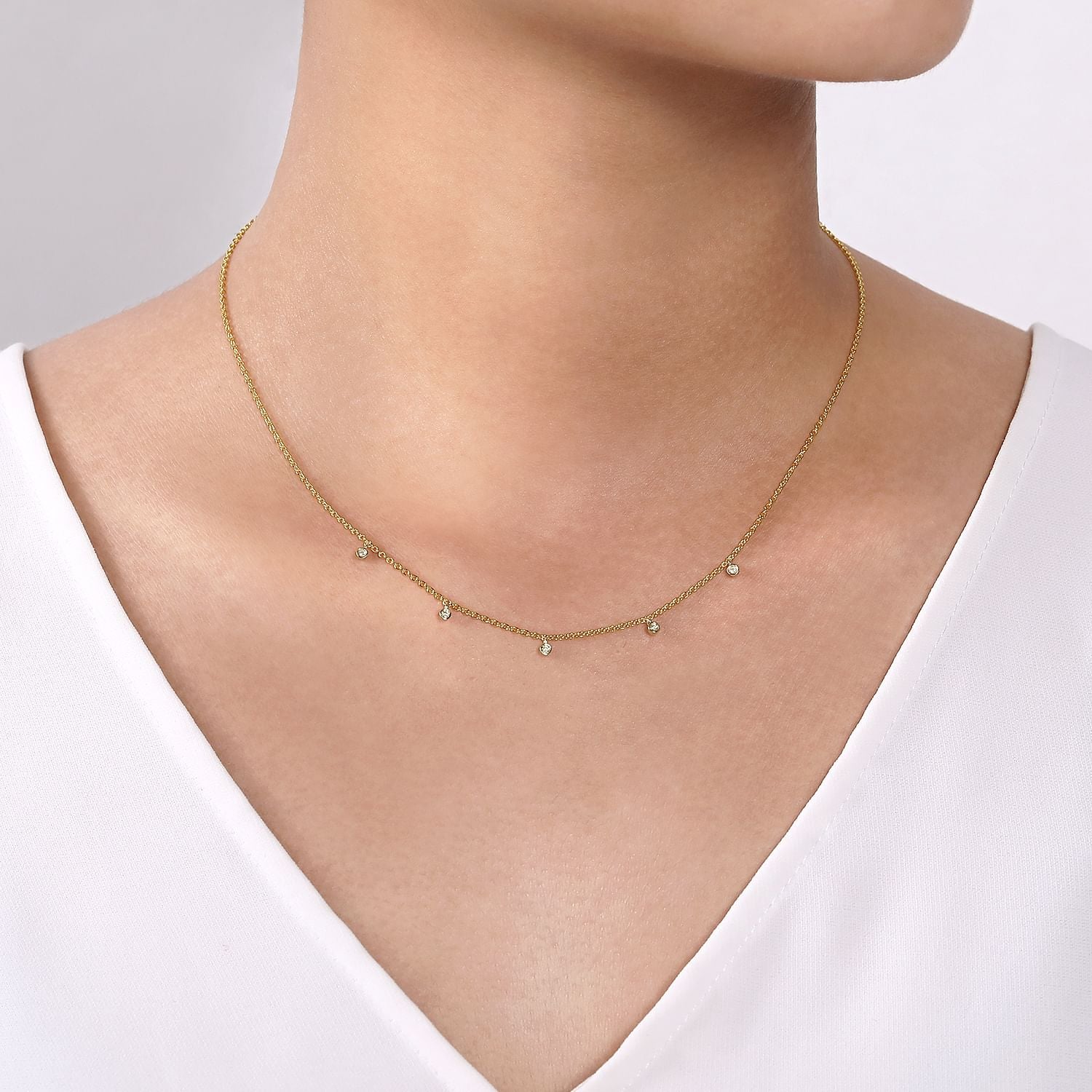 Diamond Droplet Necklace
