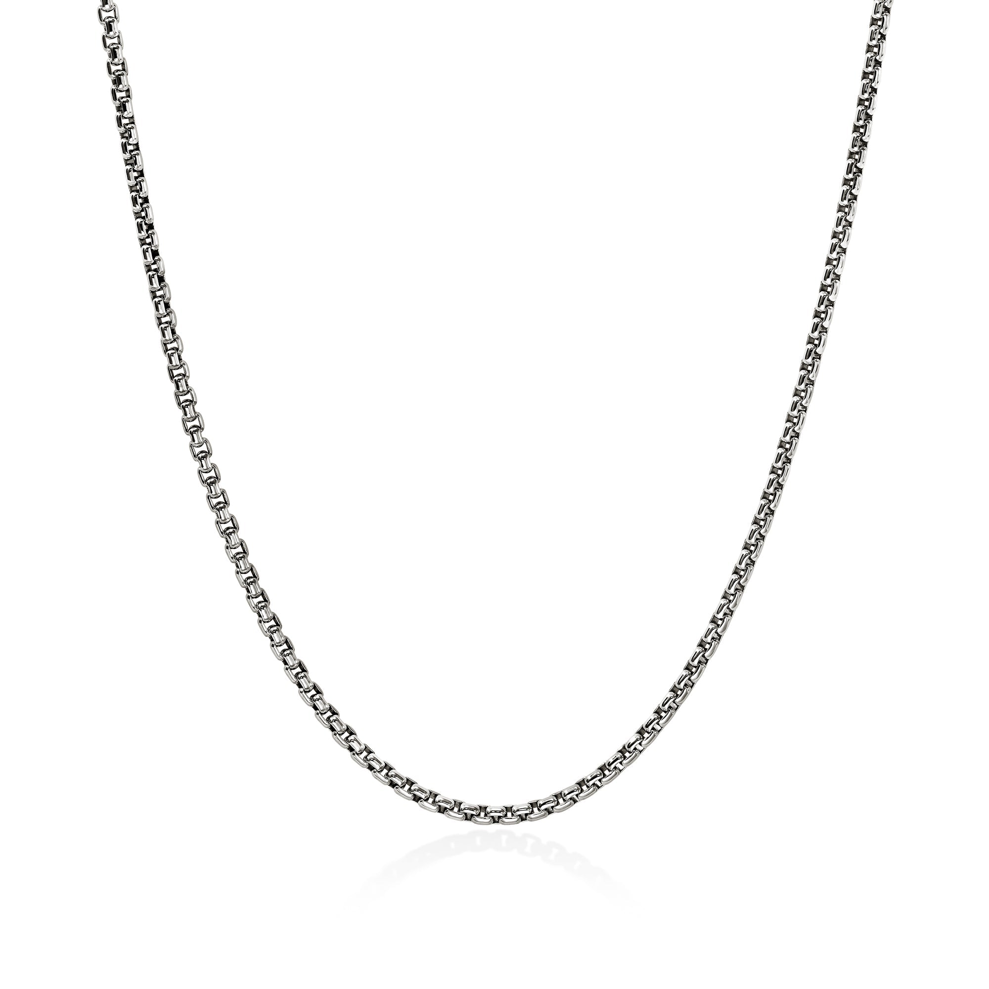 John Hardy Sterling Silver Box Chain Necklace, 2.7mm, 20 Inch