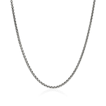 Men's Sterling Silver 2.7MM Box Chain Necklace
