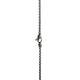 Dark Sterling Silver Icon 50 Cross Pendant with Black Rhodium Chain