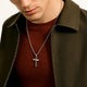 John Hardy Men's Sterling Silver Icon 50 Cross Pendant Necklace, 22 Inch