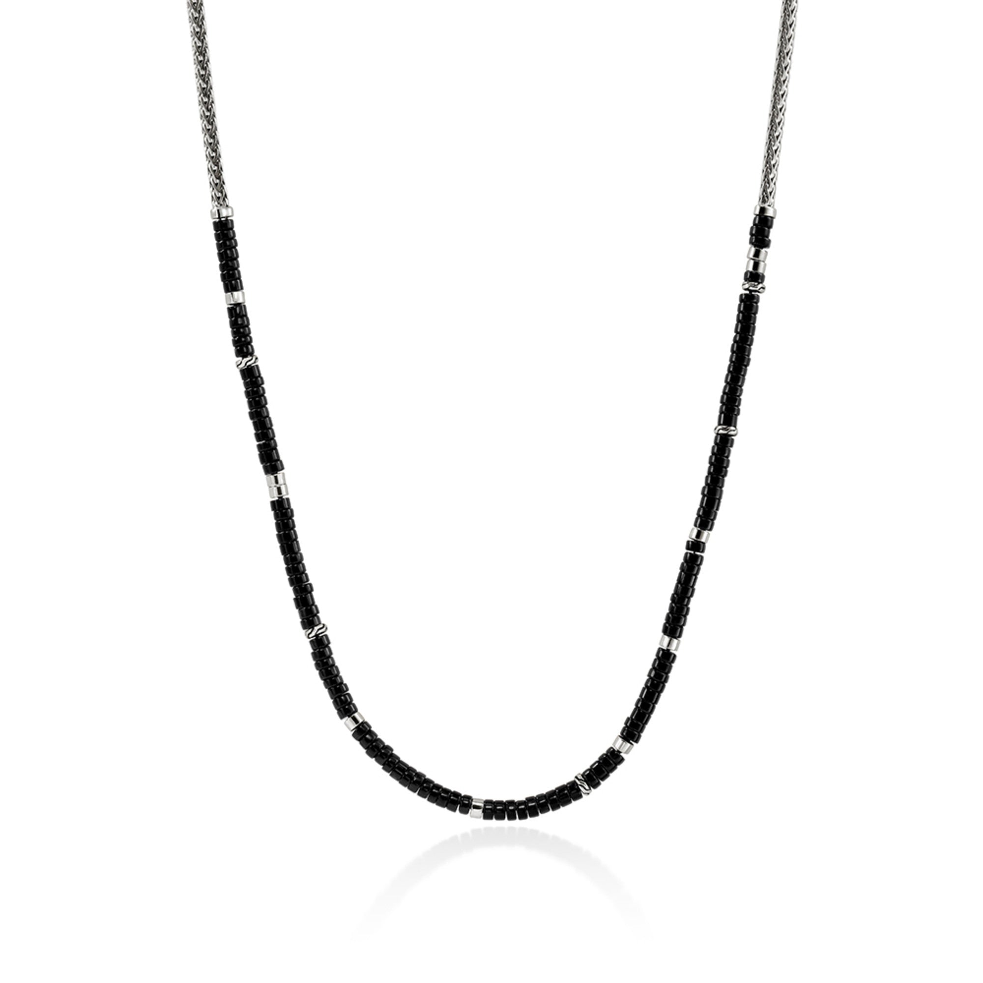 Heishi Black Onyx Chain Necklace