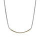 Sterling Silver and Yellow Gold Bar Necklace