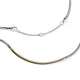 Sterling Silver and Yellow Gold Bar Necklace