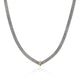 Yellow Gold and Sterling Silver 6MM Icon Link Necklace
