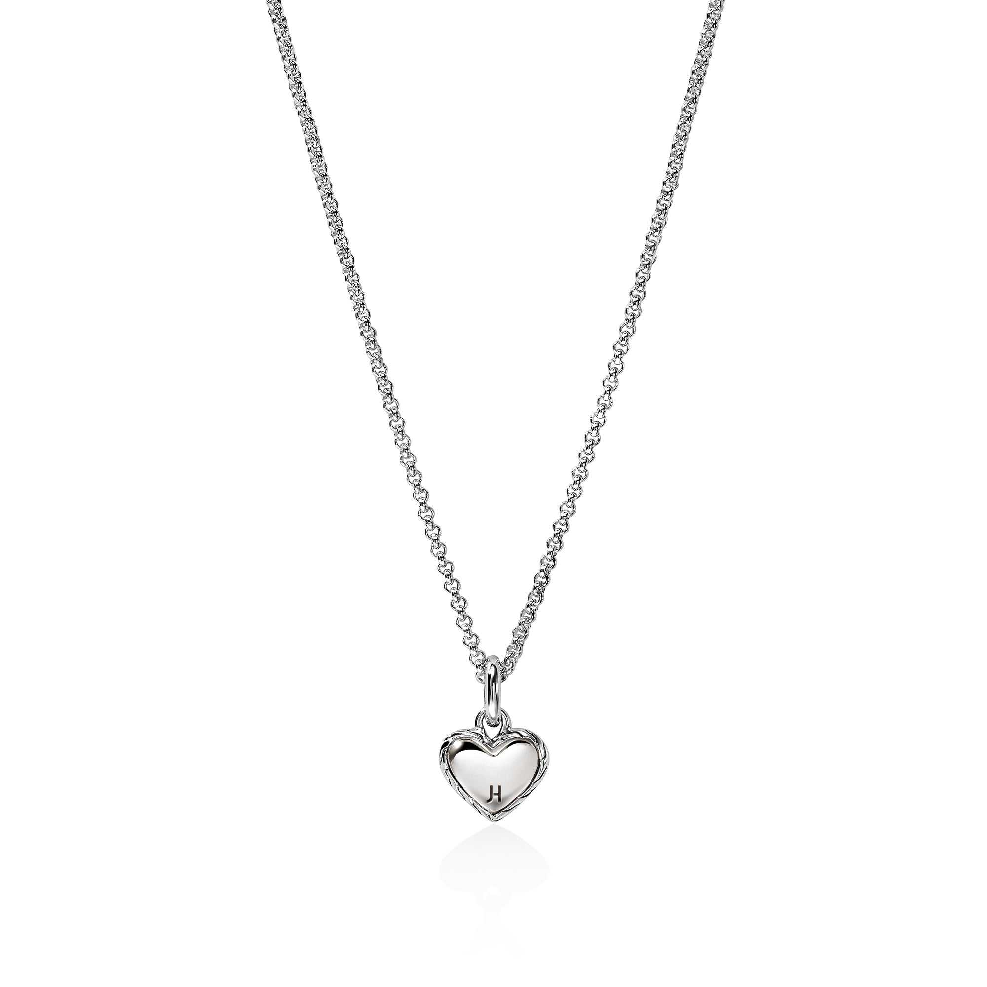 John Hardy Yellow Gold and Sterling Silver Heart Pendant Necklace