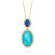 St. Barths Lapis & Turquoise Drop Necklace